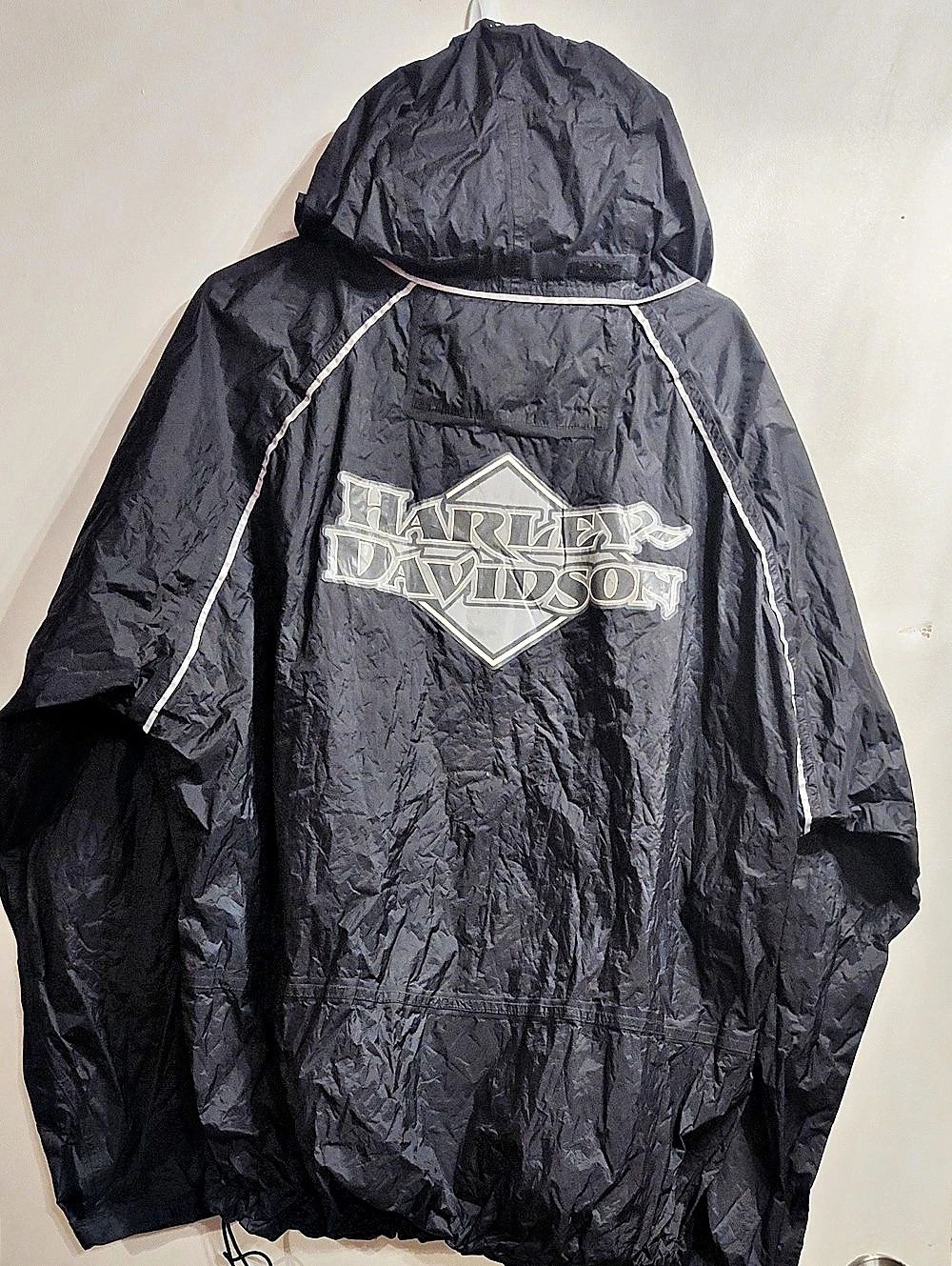 Collectors Harley-Davidson Men's Black & White Windbreaker XL Vintage